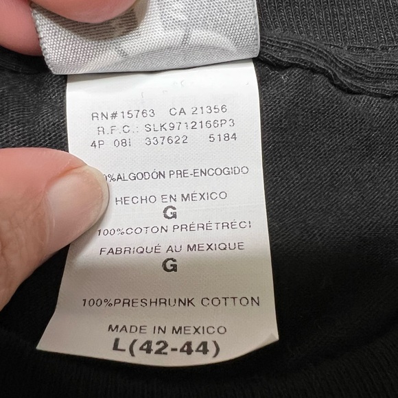 NWOT Jorge Santana {Hanes Beefy T} Guitar Graphic T-Shirt Black Unisex Sz L - Picture 6 of 7